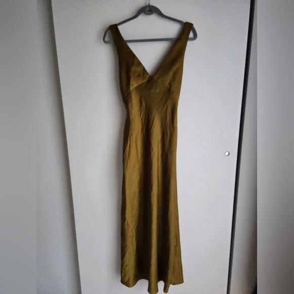 NWT Zara SATIN MIDI DRESS Size Small - Picture 9 of 12